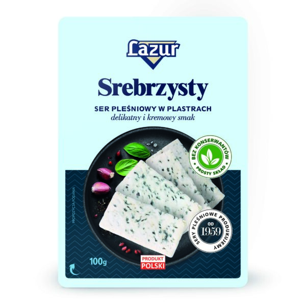 Ser srebrzysty Lazur w plastrach
