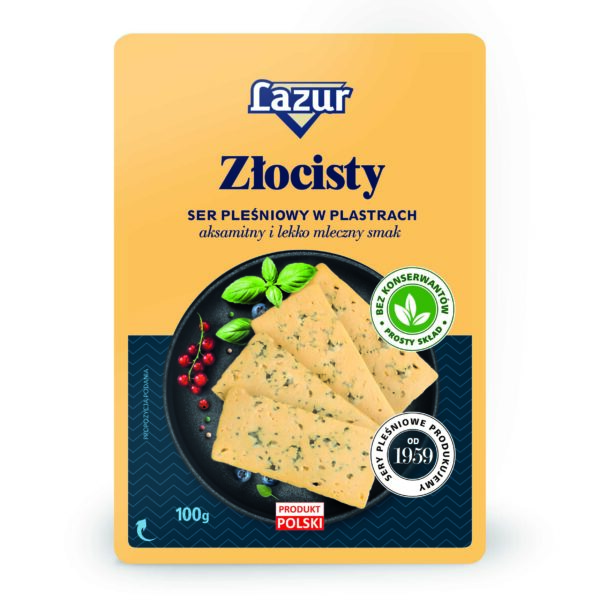 Ser złocisty Lazur w plastrach