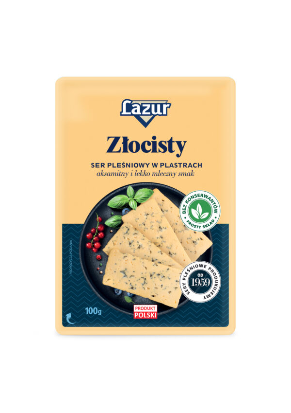 plastry_Zlocisty-Lazur Ser pleśniowy Lazur Złocisty w plastrach